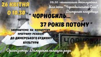​Заходи до 37-ї річниці Чорнобильської катастрофи