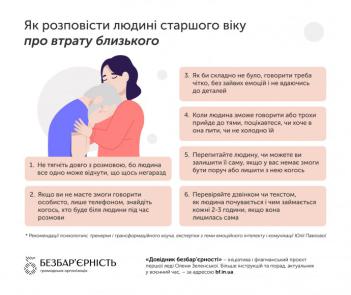 Довідник безбар`єрності. Як розповісти людині старшого віку про втрату близького