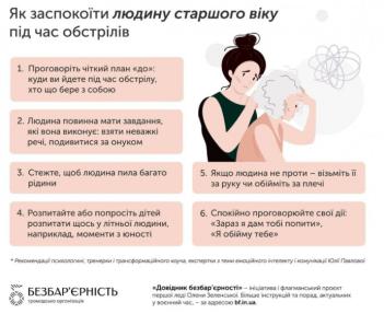 Довідник безбар`єрності: як заспокоїти людину старшого віку під час обстрілів