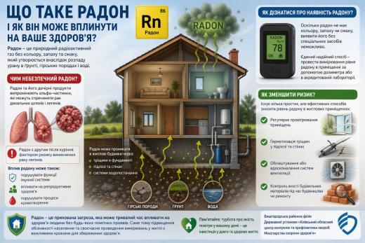 ПАМ`ЯТКА: Радон: чим небезпечний і як уберегтися