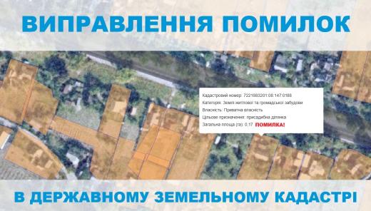 Про необхідність виправлення помилок у відомостях Державного земельного кадастру про земельні ділянки